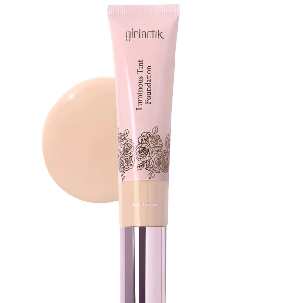 Girlactik 2-in-1 Luminous Tint Foundation: F2 Light, 40ml, NIB